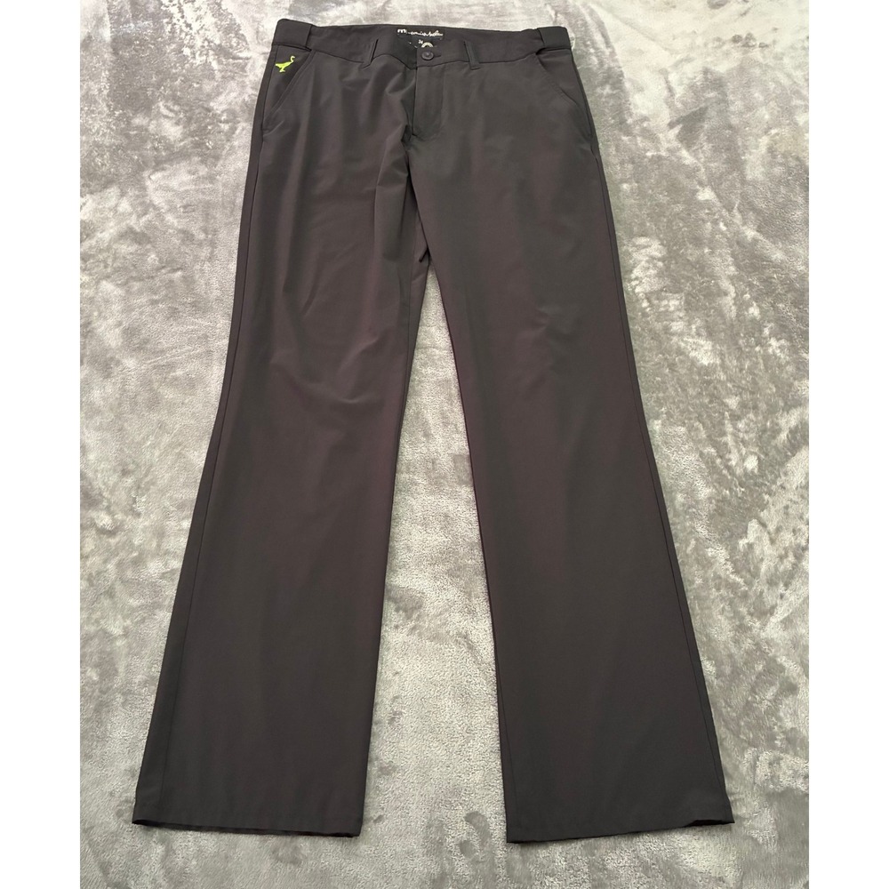 Travis Mathew The Chive Golf Pants Men's 34 Black Ostrich Logo Performance